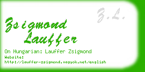 zsigmond lauffer business card
